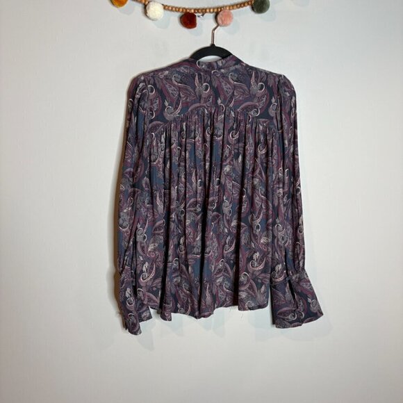 Free People purple paisley patterned blouse - Picture 5 of 5